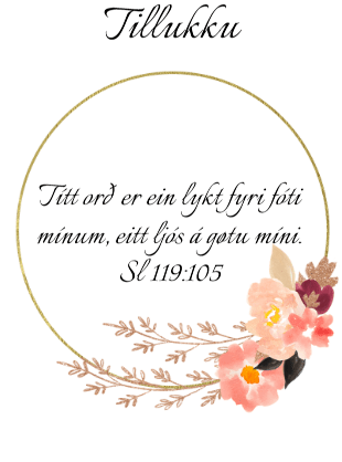 ymisk kort Manna.fo Tillukku - Sl 119:105 